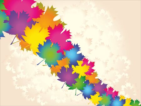 Colorful maple leaves, abstract background, vector eps8のイラスト素材