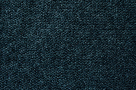 Knitted blue pattern closeup. Soft sweater texture, detailed yarn background. Natural woolen fabric, a fragment of a jersey pullover. Trendy backdrop for print, web design.の写真素材