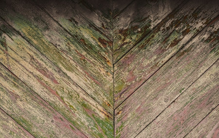 Old wood texture background with some rusty details. Vintage aged wooden surface. Natural rustic scratched shabby planks. Distressed grunge painted boards.の写真素材