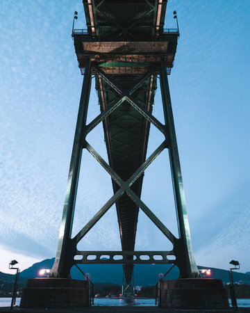 Lions Gate Bridge - Vancouver, Canadaの写真素材