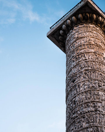 Trajan's Column - Rome, Italyの写真素材