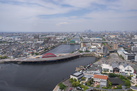 Nagoya, Japan â€“ May 12, 2019: City view of Nagoya, Japan