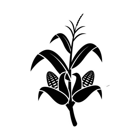 plant silhouette style icon design, natural floral nature plant ornament garden decoration and...