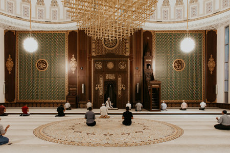 Muslim pilgrims from all over the world gathered to perform Umrah or Hajj at the Haram Mosque in...
