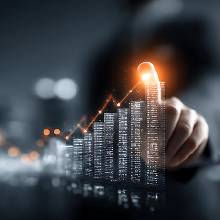 Close up of human hand touching icon of media screen. Mixed mediaの素材