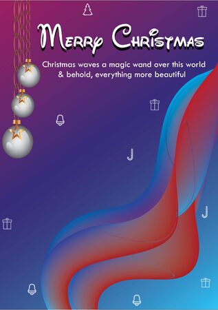 Merry Christmas. Christmas greeting card Vector Text Background. 3d illustration of holiday posters. Festive banner designのイラスト素材