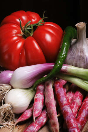 Arrangement of colorful vegetablesの写真素材