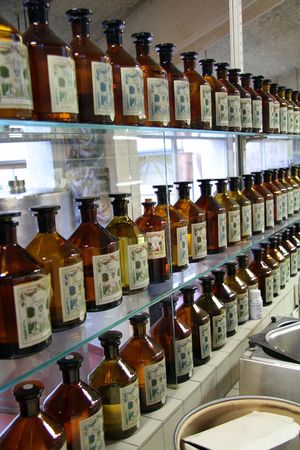 Laboratory in a French perfumery の写真素材
