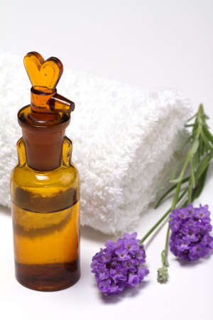 Lavender essential oilの写真素材