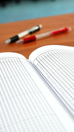Official lesson and two pensの写真素材