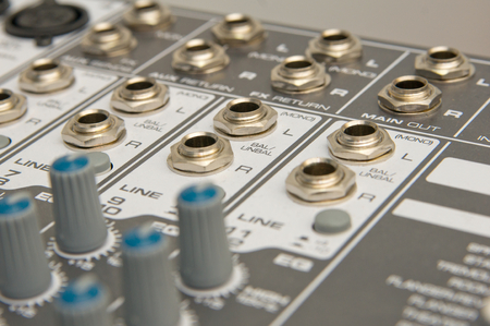 Audio console in my home studioの写真素材