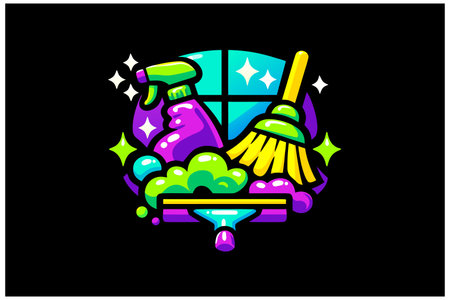 Vector illustration of a worker with a hammer in his hand and a houseのイラスト素材