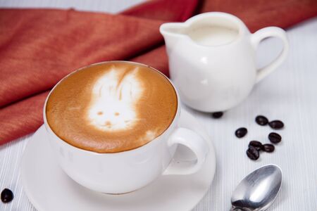 Cup of latteの写真素材