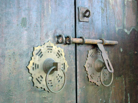 Ancient Chinese Door Lockの写真素材