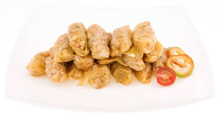 cabbage tinsels on white palte
