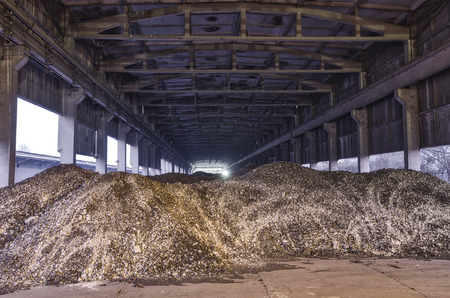 Black coal heap warehouse. Mining concept.の写真素材