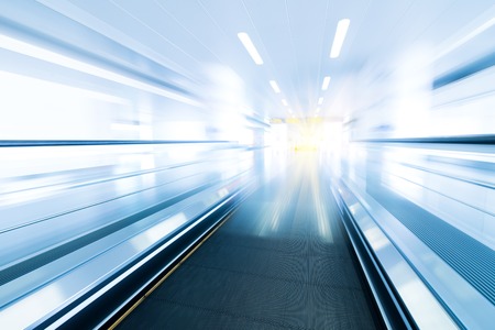 escalator ,interior of airportの写真素材