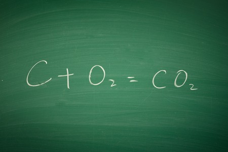 Blank green chalkboard, blackboard texture with copy spaceの写真素材