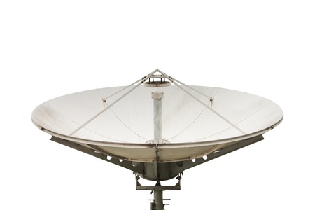 Satellite dish , Isolated on whiteの写真素材