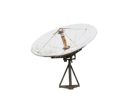 Satellite dish , Isolated on whiteの写真素材