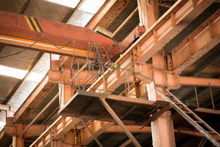 Iron workshop in shipyard.の写真素材