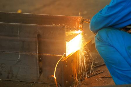 Sparks in smelting industryの写真素材
