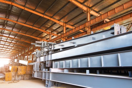 Large steel processing plantの写真素材