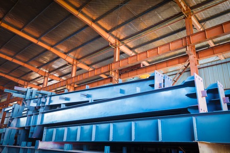 Large steel processing plantの写真素材