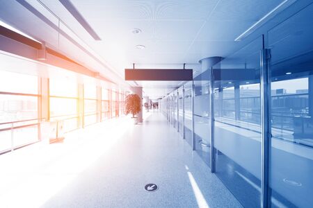 White hall at airport - modern architectureのeditorial素材