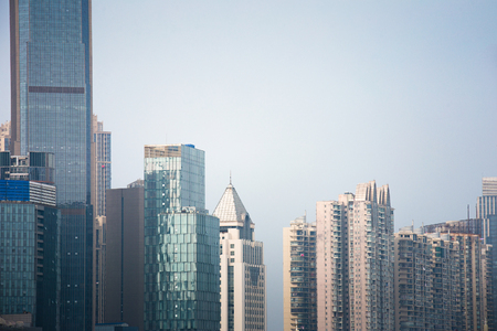 Hangzhou, Zhejiang, China, leisure and high-rise buildings of the public.の写真素材