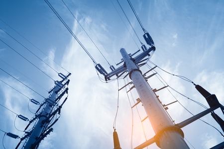 High voltage towerの写真素材