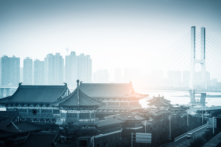 Tengwang Pavilion,Nanchang,traditional, ancient Chinese architecture, made of wood.のeditorial素材