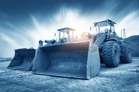 bulldozer on a building siteの写真素材