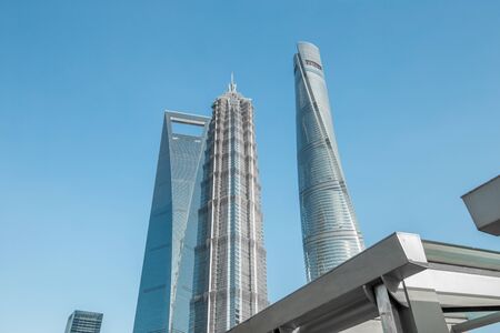 the modern building of the lujiazui financial centre in shanghai china.の写真素材