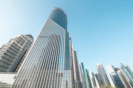 the modern building of the lujiazui financial centre in shanghai china.のeditorial素材