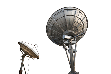 Satellite dish , Isolated on whiteの写真素材