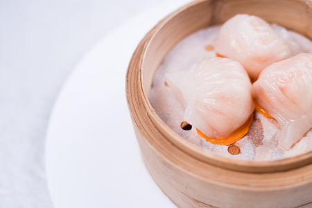 Chinesse Food with Stream Pork Dumplingの写真素材