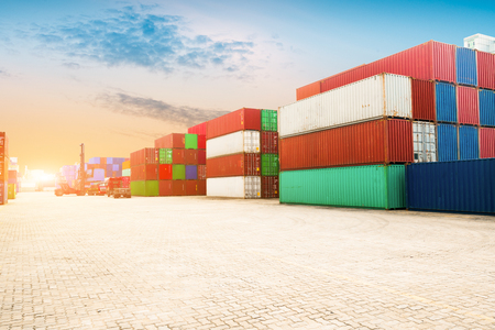 Container transport terminalsのeditorial素材