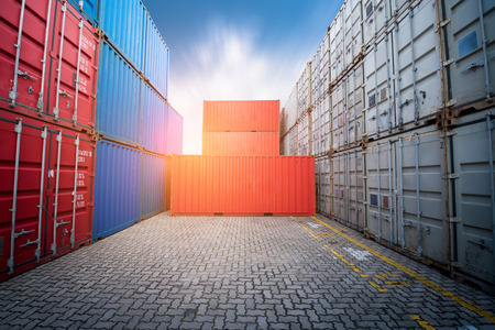 Container transport terminalsのeditorial素材