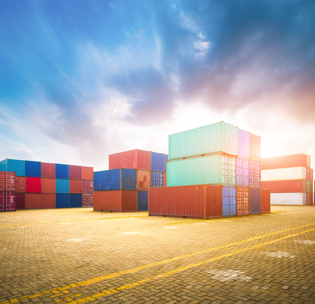 Container transport terminalsのeditorial素材