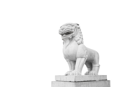 The Stone Lion - A Symbol of Power - China culture (with PATH)の写真素材
