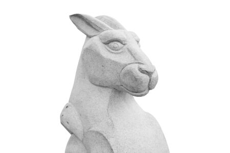 Chinese Imperial Lion, also called Guardian Lion, are a common representation of the lion in premodern China with white backgroundのeditorial素材
