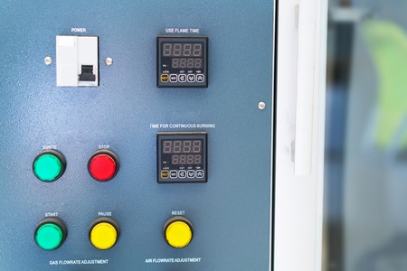 Electric control cabinet substation in a new factory plant.の写真素材