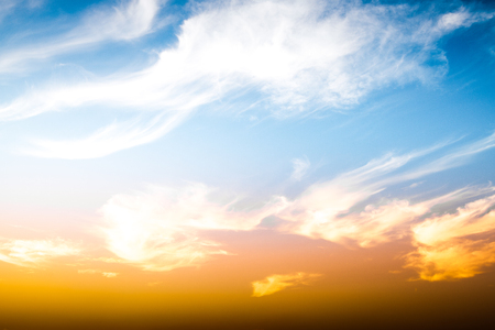 Dramatic sunset and sunrise sky.の写真素材