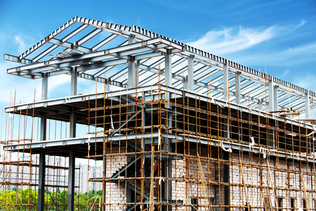Steel frame structureの写真素材