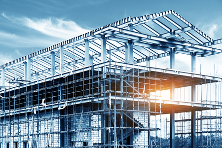 Steel frame structureの写真素材