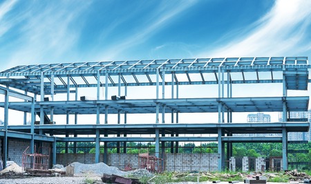 Steel frame structureの写真素材