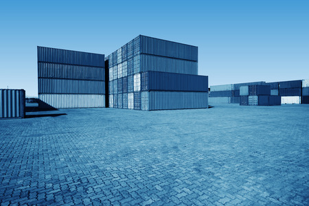 container ship in import export and business logistic.の写真素材