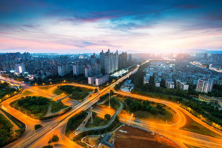 City Scape of the nanchang china.の写真素材