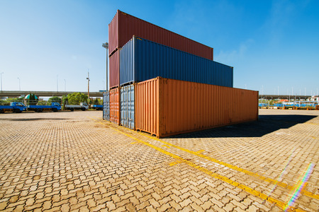 Industrial Container yard for Logistic Import Export businessの写真素材